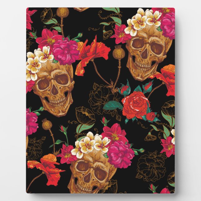Floral Skulls Plaque (Front)