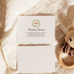 Floral Sleeping Deer Baby Display Shower Enclosure Card
