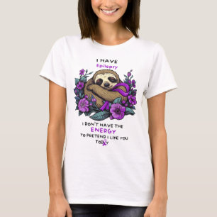 Floral Sloth Epilepsy Awareness Shirt, Epilepsy T-Shirt