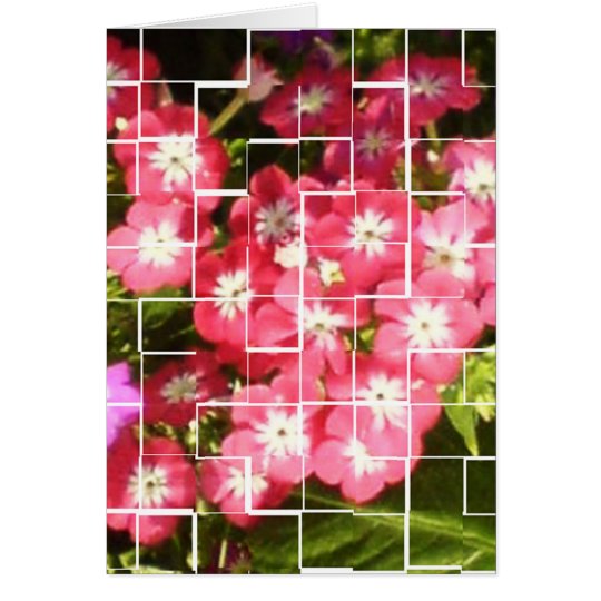 Floral Smiles FlOWERS sparkles pink Card
