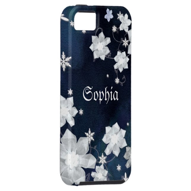 Floral Snowflakes Cute iPhone 5 Case-Mate Case-Mate iPhone Case (Back/Right)