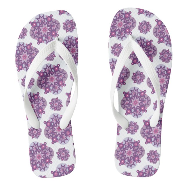 Floral snowflakes flip flops (Footbed)