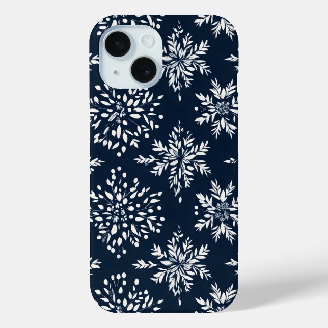 Floral Snowflakes Pattern Case-Mate iPhone Case (Back)