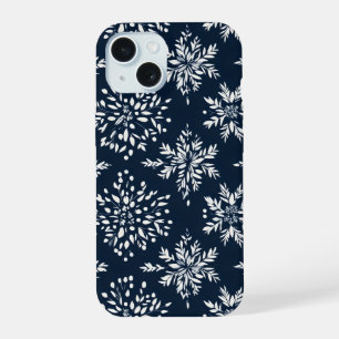Floral Snowflakes Pattern iPhone 15 Case