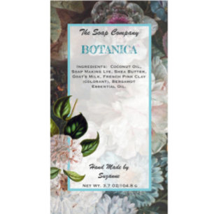 Floral Soap Product Packaging Sticker/Label Label