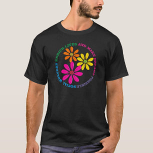 Floral Social Worker T-Shirts