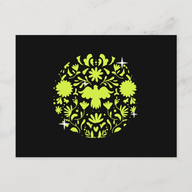 Floral Softball Baseball Ball Pitcher Catcher Gift Postcard (Front)