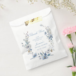 Floral Something blue before i do Bridal Shower Favour Bags