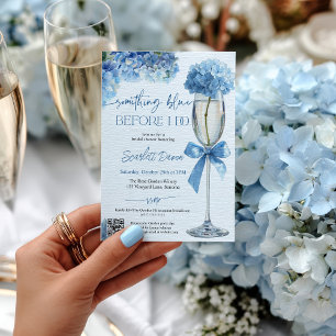 Floral Something Blue Before I Do Bridal shower Invitation