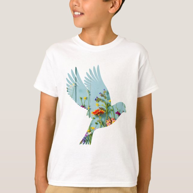 floral songbird T-Shirt (Front)