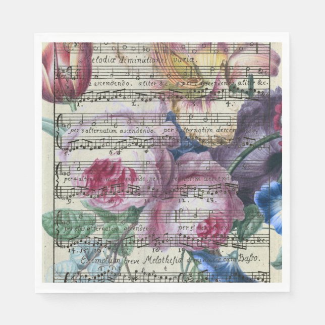 Floral Songs Napkin (Front)