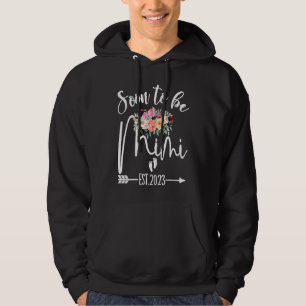 Floral Soon To Be Mimi 2023 New Moms Pregnancy Ann Hoodie