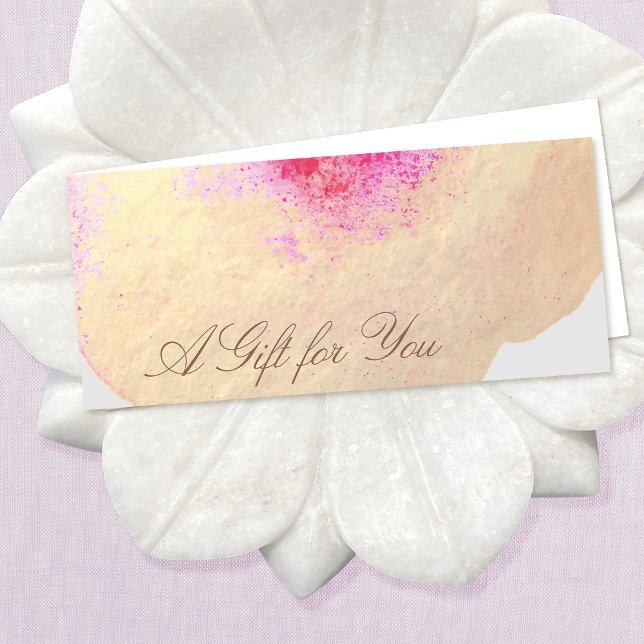 Floral Spa Salon Gold Watercolor Gift Certificate (Creator Uploaded)