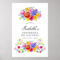 Floral Spanish Fiesta Bridal Shower Welcome