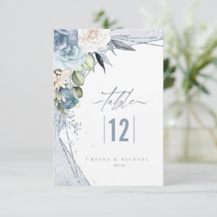 Floral Sparkles Wedding Table Number ID889
