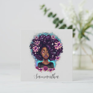 Floral Sparkling Afro Woman