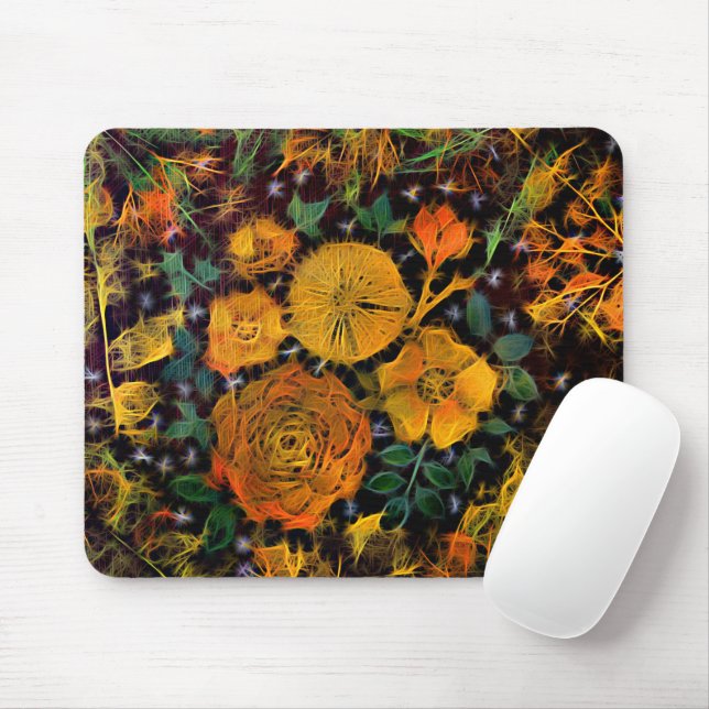Floral Sparks  Mouse Mat (With Mouse)