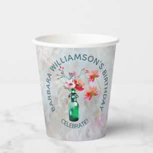 Floral Special Friend Birthday Party Paper Cups