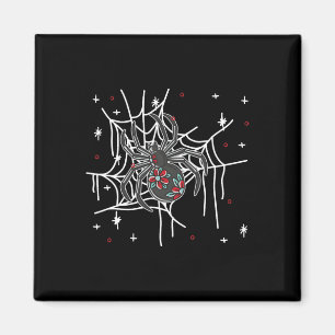 Floral Spider Web Lazy Halloween Costume Cute Magnet