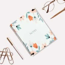 Floral Spiral Bound Hardcover Notebook