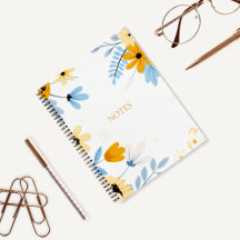 Floral Spiral Bound Hardcover Notebook
