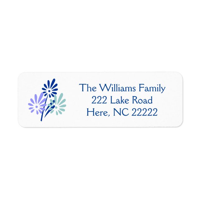 Floral Splashes Return Address Labels (Front)