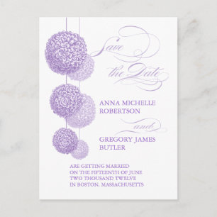 Floral Splendour Save the Date Announcement Postcard