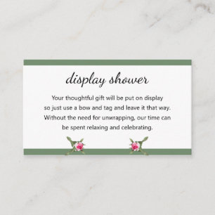 Floral Spray Display Shower Enclosure Card