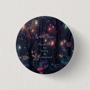 Floral Spray Fantasy Art 3 Cm Round Badge