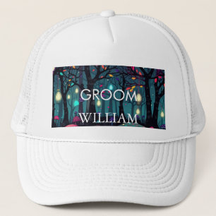 Floral Spray Fantasy Art GROOM Cap