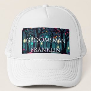Floral Spray Fantasy Art GROOMSMAN Cap