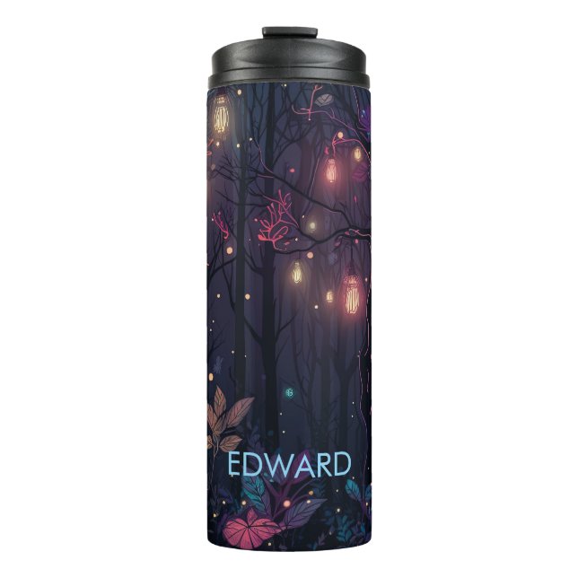 Floral Spray Fantasy Art Wedding GROOMSMAN Thermal Tumbler (Front)