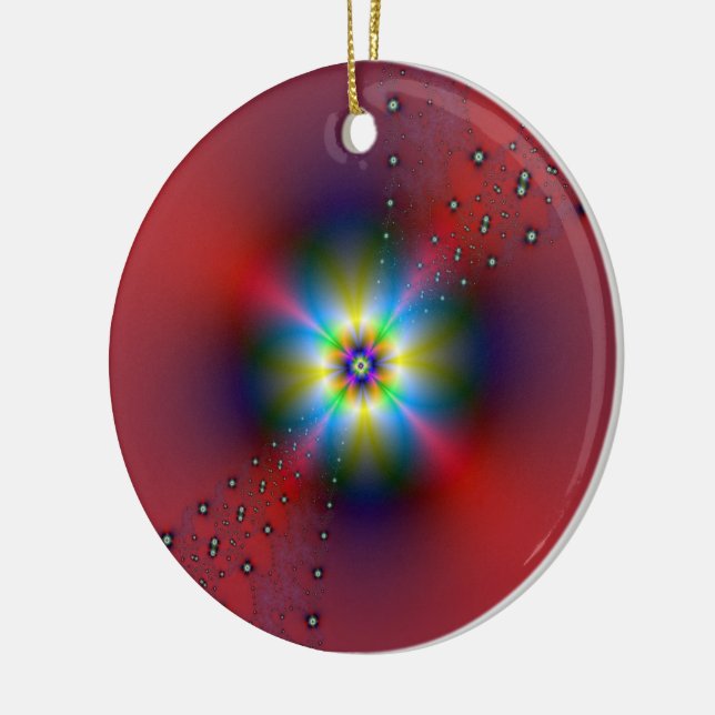 Floral Spray on Red Ornament (Left)