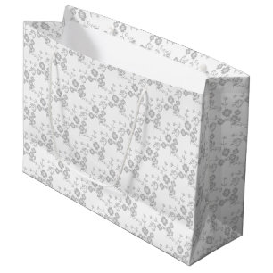 Floral Spray Style 1, Bridal-White-GIFT BAG L