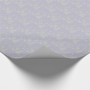 Floral Spray, Style 1-PURPLE-WHITE-GIFT WRAP PAPER