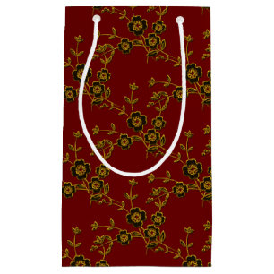 Floral Spray Style 1, Red-Gold-GIFT BAG s
