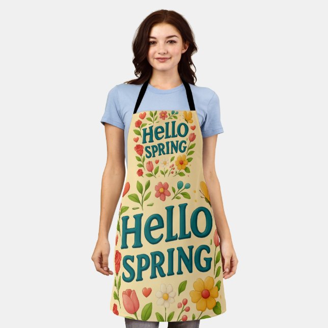 Floral Spring Apron (Worn)