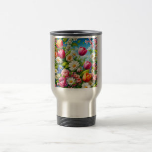Floral/spring artwork  travel mug