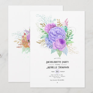 Floral Spring Bachelorette Party Invitation