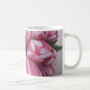 Floral Spring Bouquet of Pink Tulips, Flowers Coffee Mug