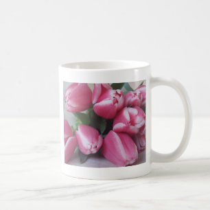 Floral Spring Bouquet of Pink Tulips, Flowers Coffee Mug