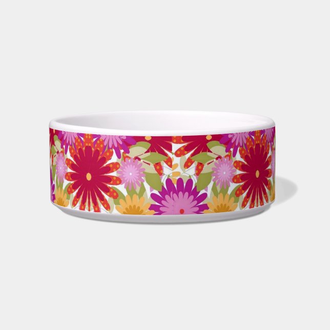 Floral Spring Cat Water Bowl (Front)