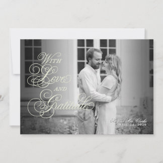 Floral Spring Chinoiserie Flat Thank You Card