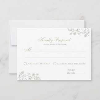 Floral Spring Chinoiserie Response Card