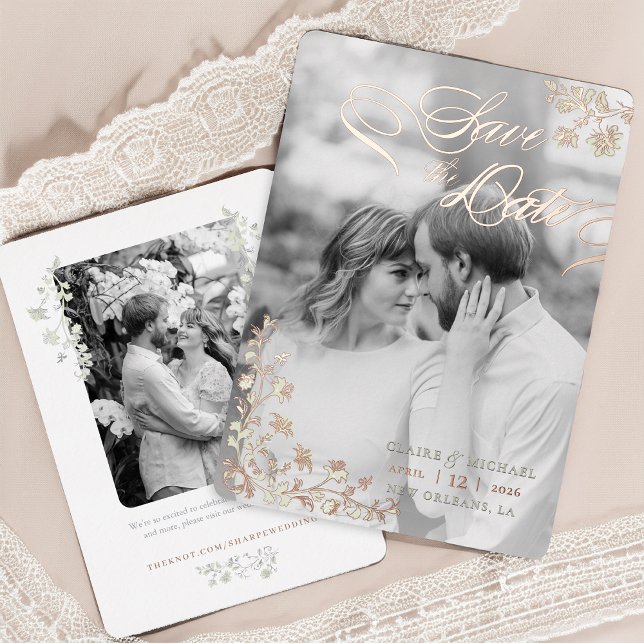 Floral Spring Chinoiserie Save the Date (Creator Uploaded)