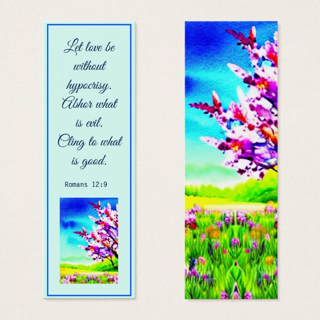 Floral Spring Colourful Elegant Bible Verse (Front & Back)