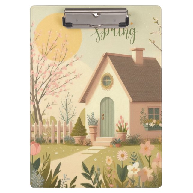 Floral/spring cottage clipboard (Front)