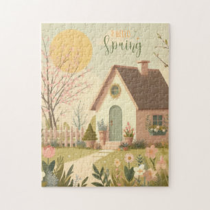 Floral/spring cottage jigsaw puzzle