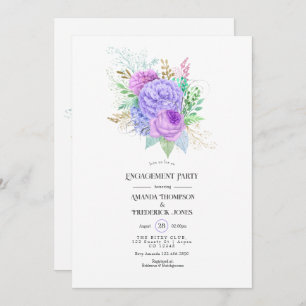 Floral Spring Engagement Party Invitation