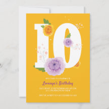 Floral Spring Garden 10th Birthday Party